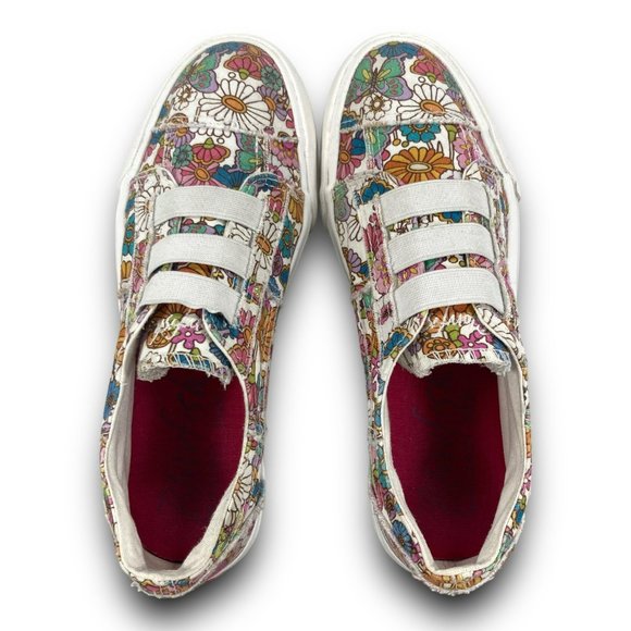 Blowfish Malibu Maura Floral Sneakers ZS001 Slip On Shoes Multicolor Youth 4M - Picture 7 of 9
